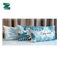 Coussin imprimé rectangle en polyester en forme de linge