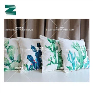 Coussin imprimé carré en toile de polyester